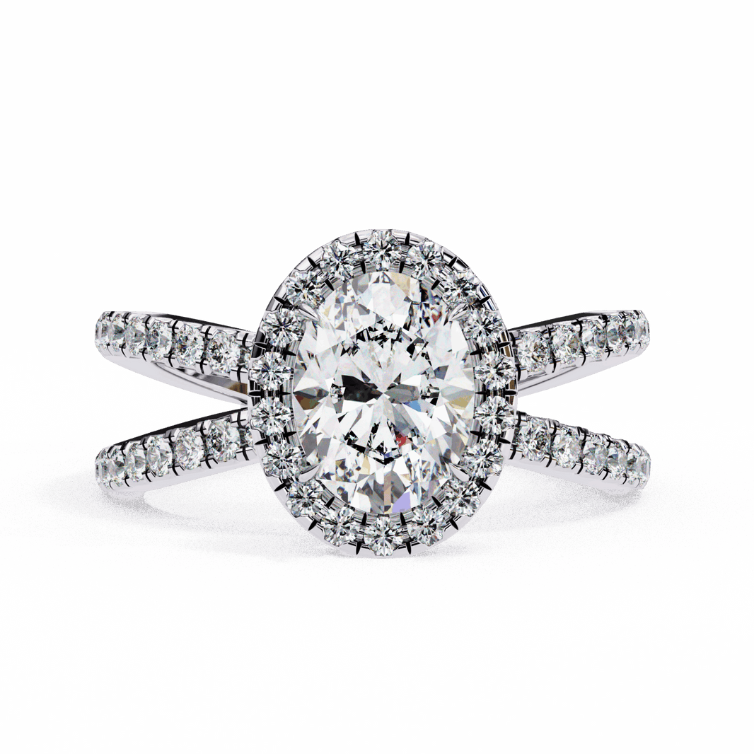 1.5 Carat Oval Signature Solitaire Ring in Moissanite | House of Estara