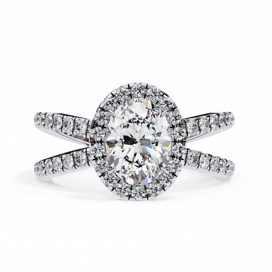 1.5 Carat Oval Signature Solitaire Ring in Moissanite | House of Estara