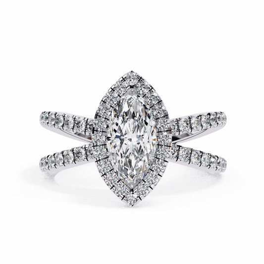 1.25 Carat Marquise Signature Solitaire Ring in Moissanite | House of Estara