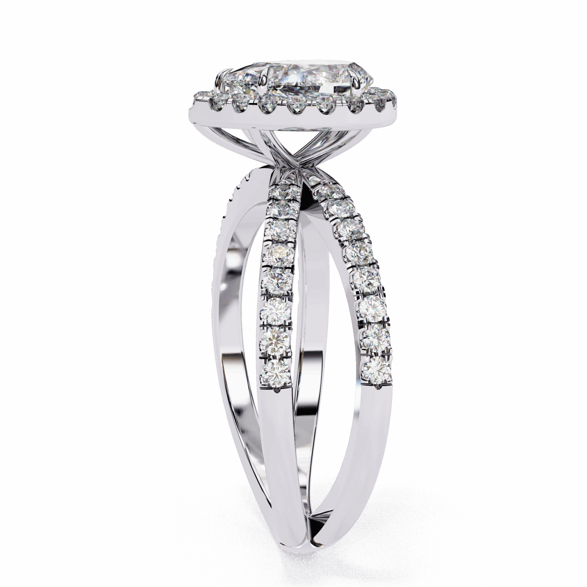 1.75 Carat Pear Signature Solitaire Ring in Moissanite | House of Estara