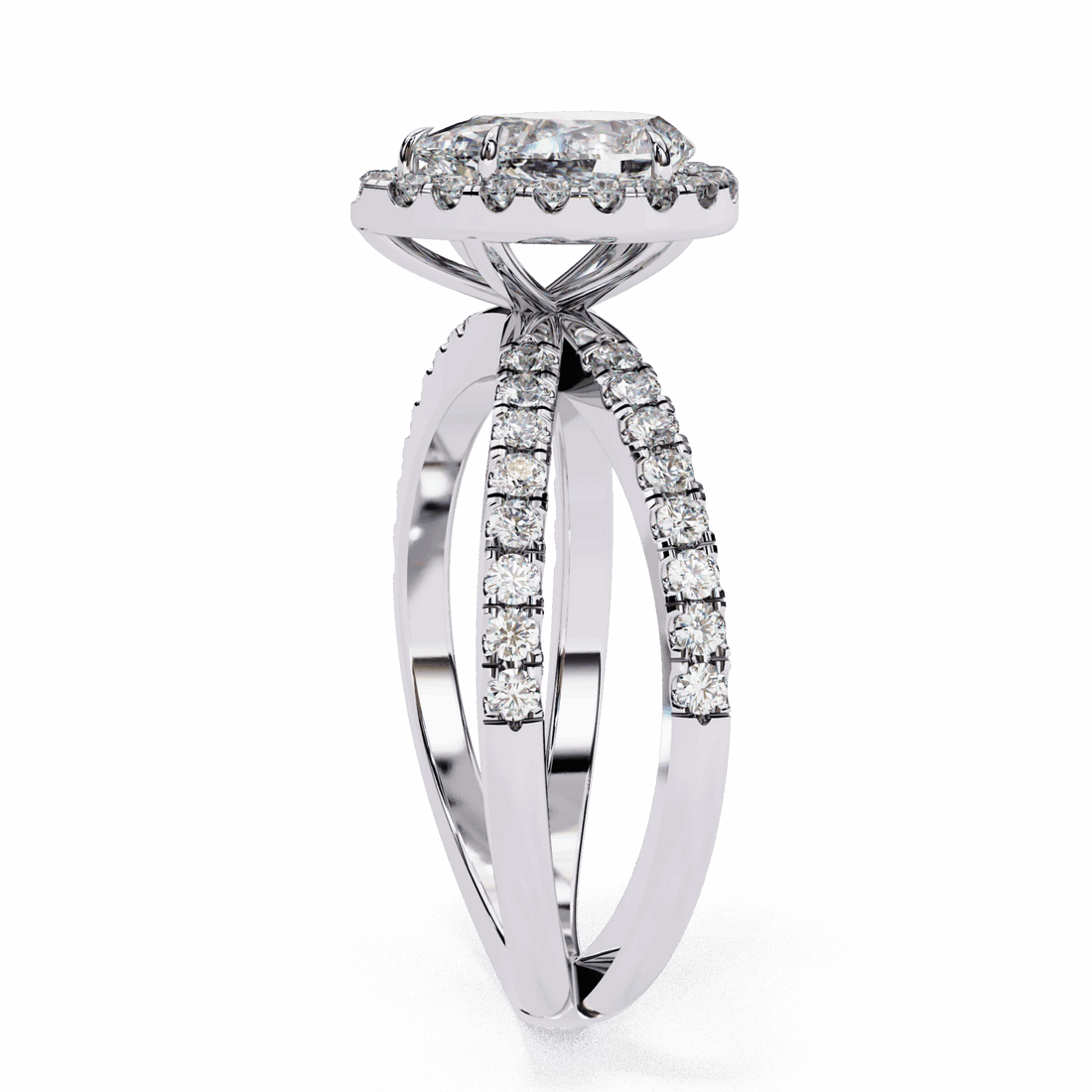 1.75 Carat Pear Signature Solitaire Ring in Moissanite | House of Estara
