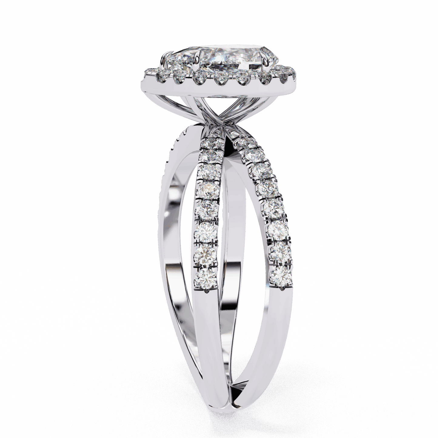 1.75 Carat Pear Signature Solitaire Ring in Moissanite | House of Estara