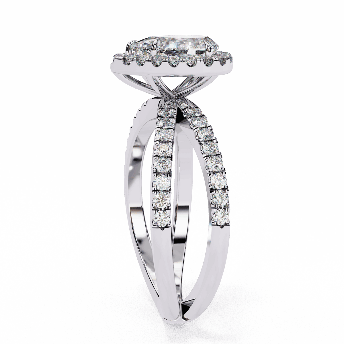 1.75 Carat Pear Signature Solitaire Ring in Moissanite | House of Estara