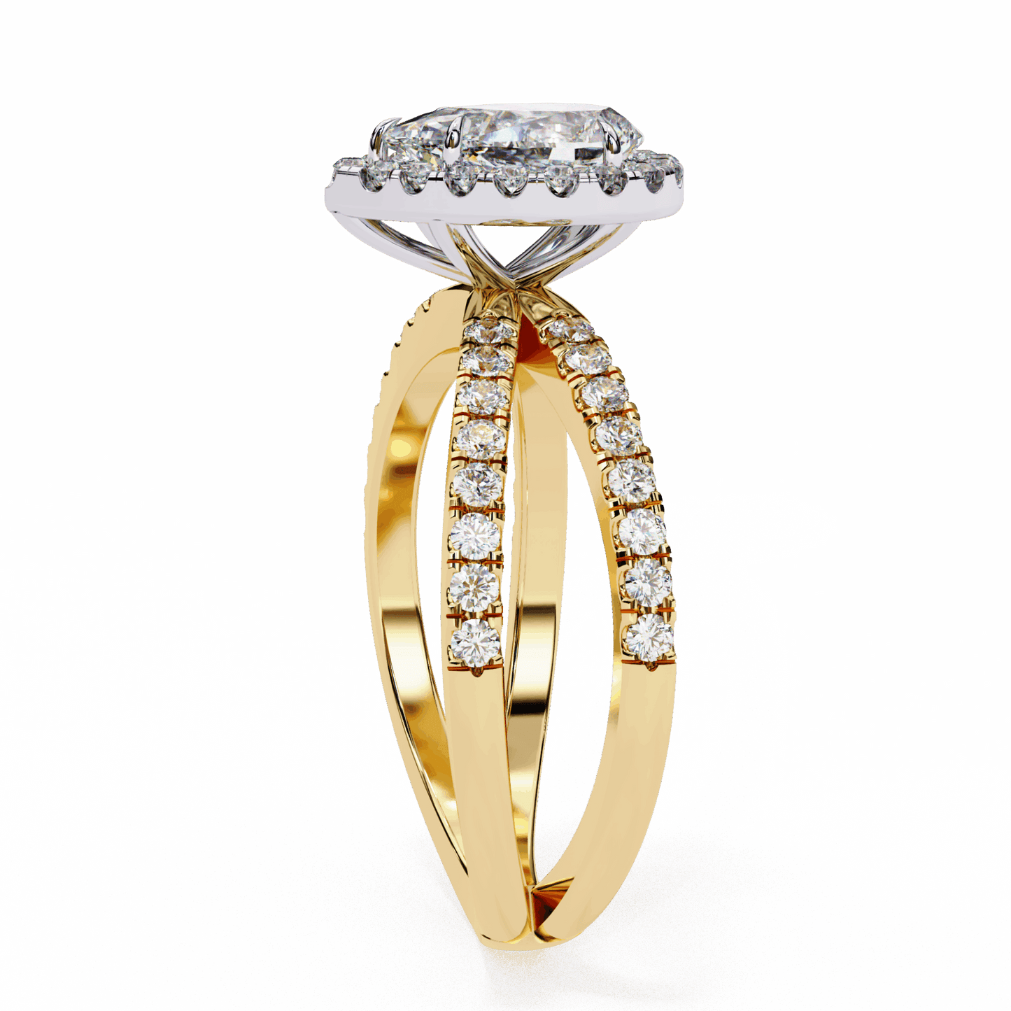 1.75 Carat Pear Signature Solitaire Ring in Moissanite | House of Estara
