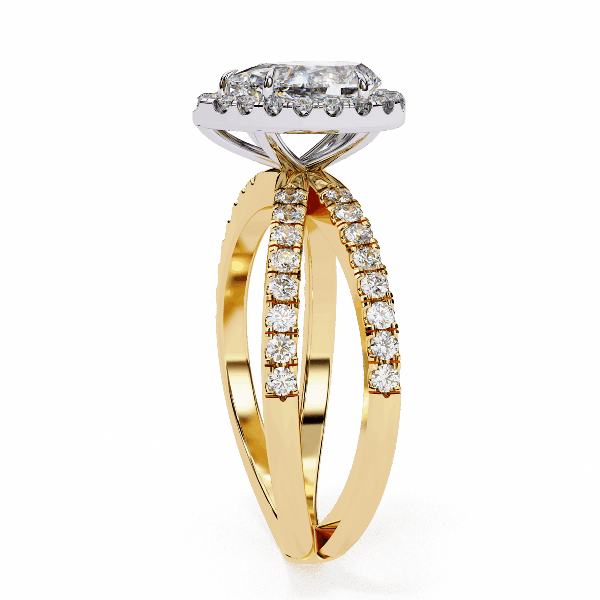 1.75 Carat Pear Signature Solitaire Ring in Moissanite | House of Estara