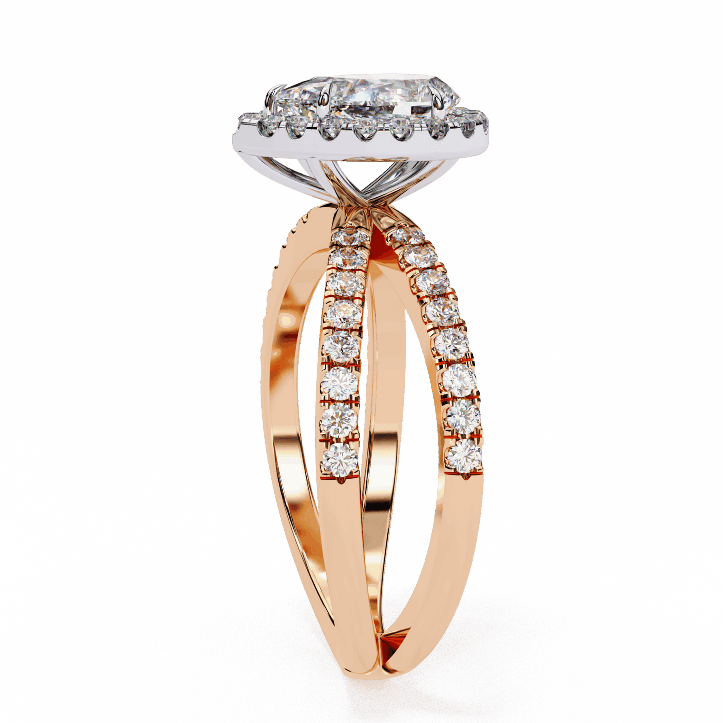 1.75 Carat Pear Signature Solitaire Ring in Moissanite | House of Estara