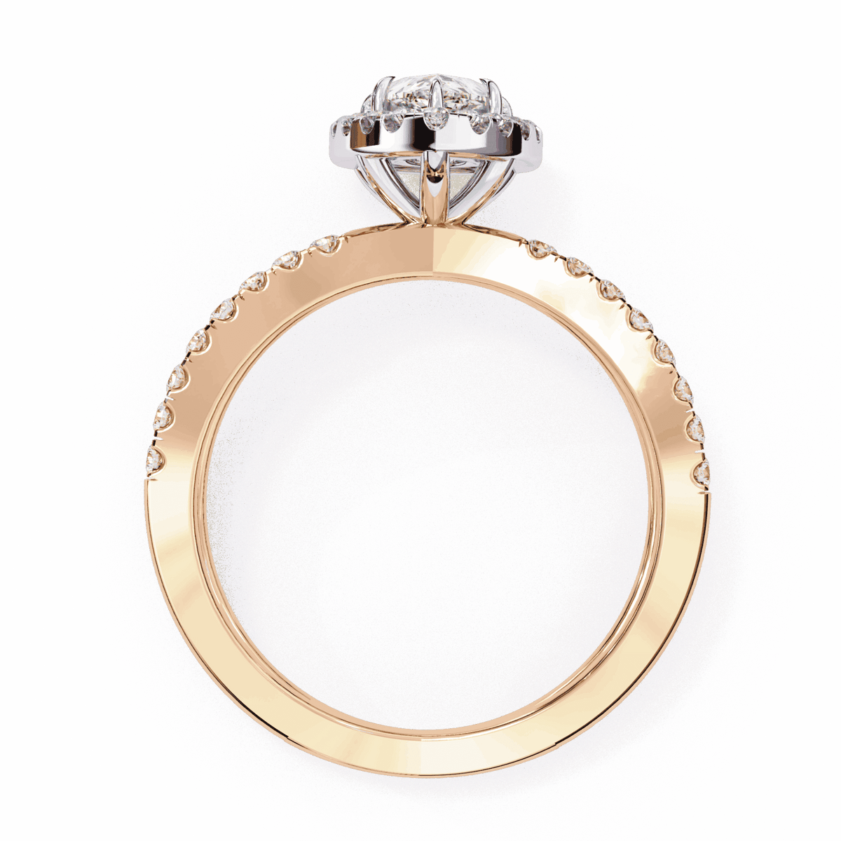 1.75 Carat Pear Signature Solitaire Ring in Moissanite | House of Estara