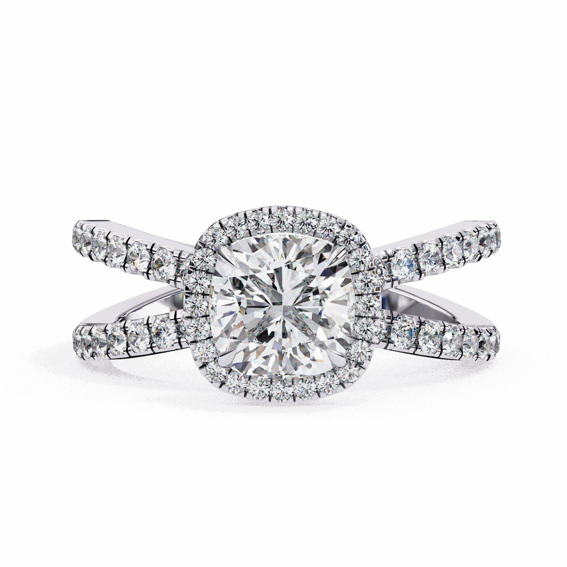 2.25 Carat Cushion Signature Solitaire Ring in Moissanite | House of Estara