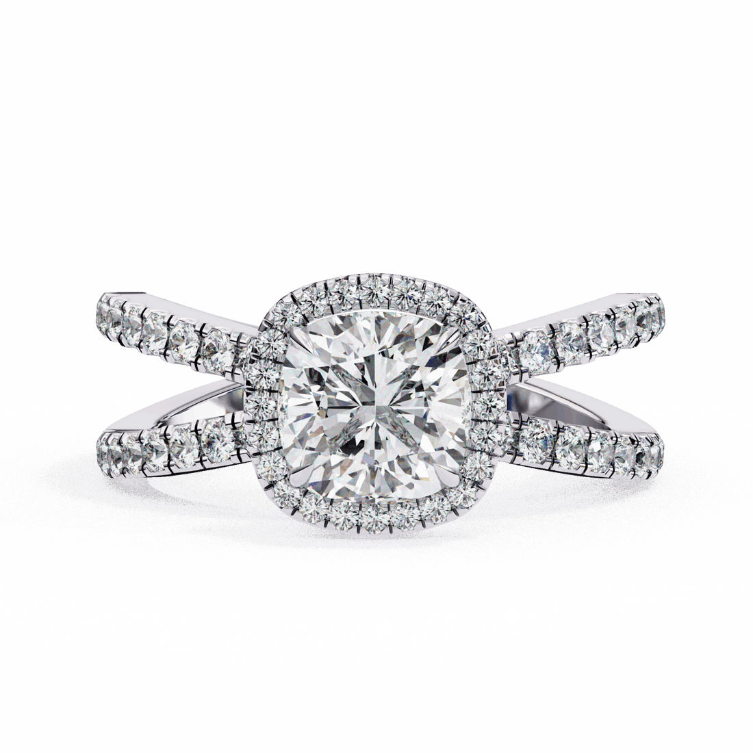 2.25 Carat Cushion Signature Solitaire Ring in Moissanite | House of Estara