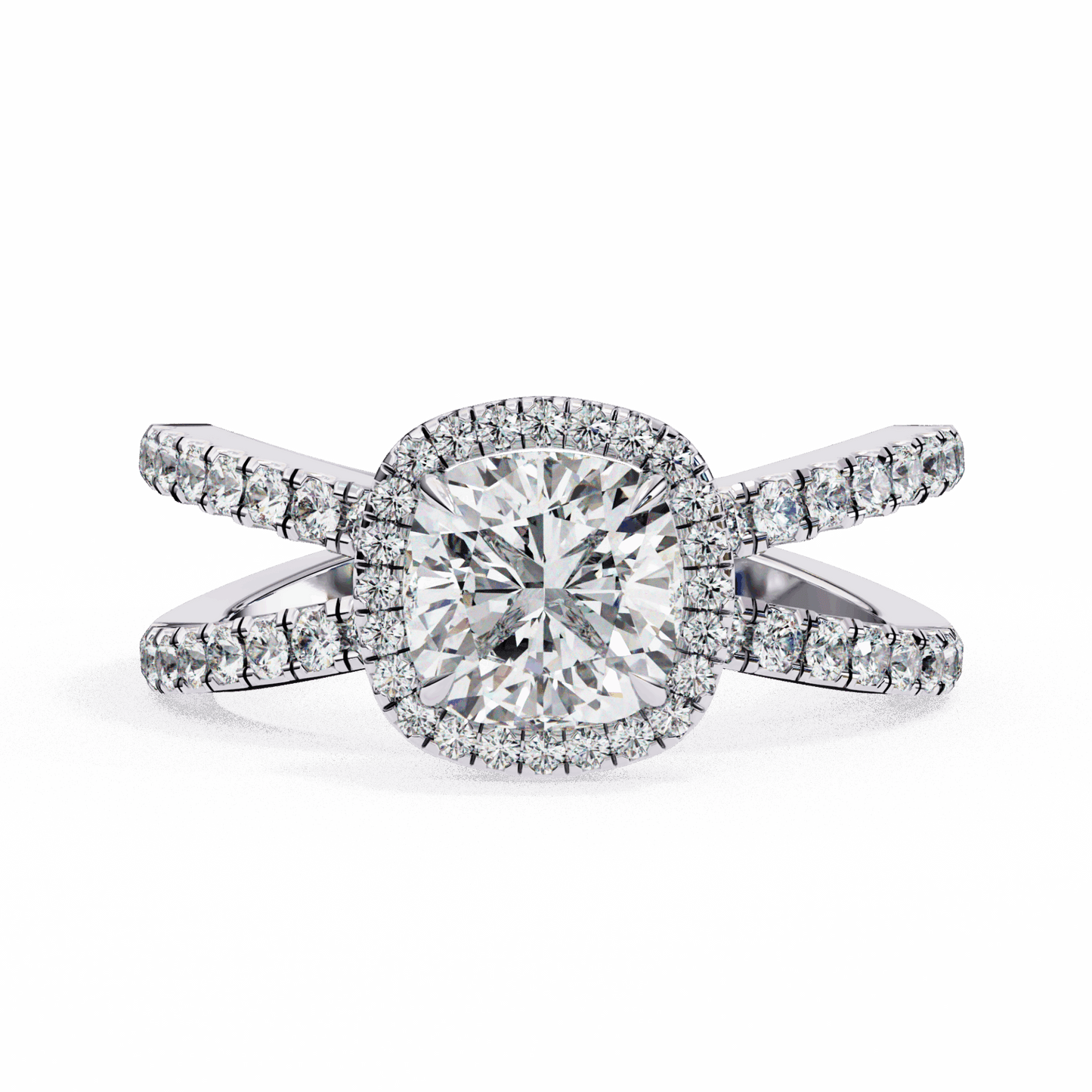 2.25 Carat Cushion Signature Solitaire Ring in Moissanite | House of Estara