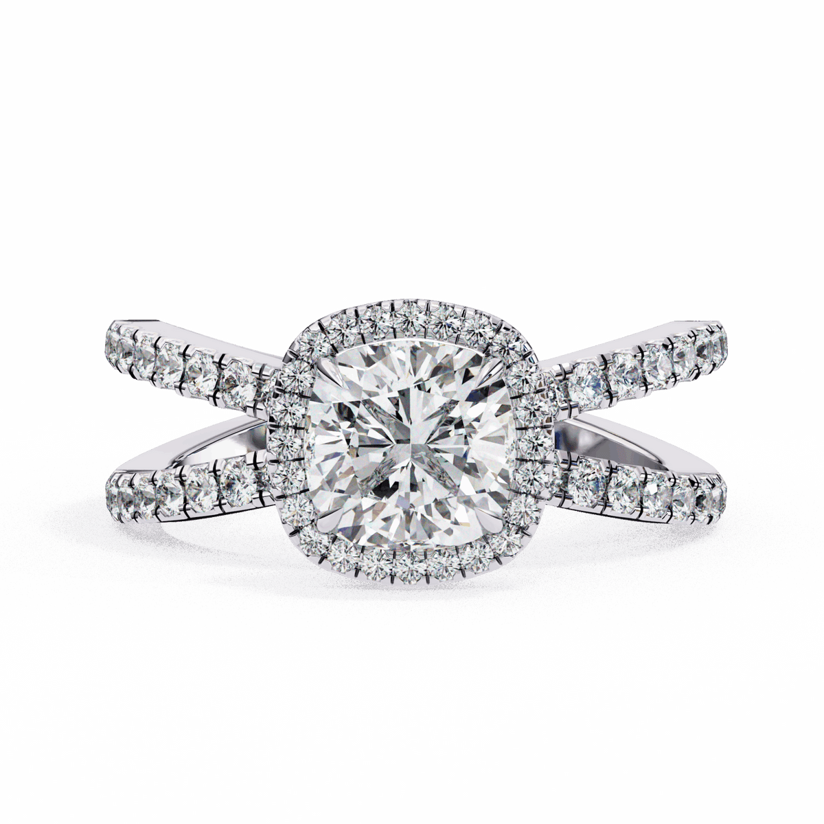 2.25 Carat Cushion Signature Solitaire Ring in Moissanite | House of Estara