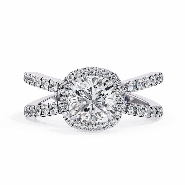2.25 Carat Cushion Signature Solitaire Ring in Moissanite | House of Estara