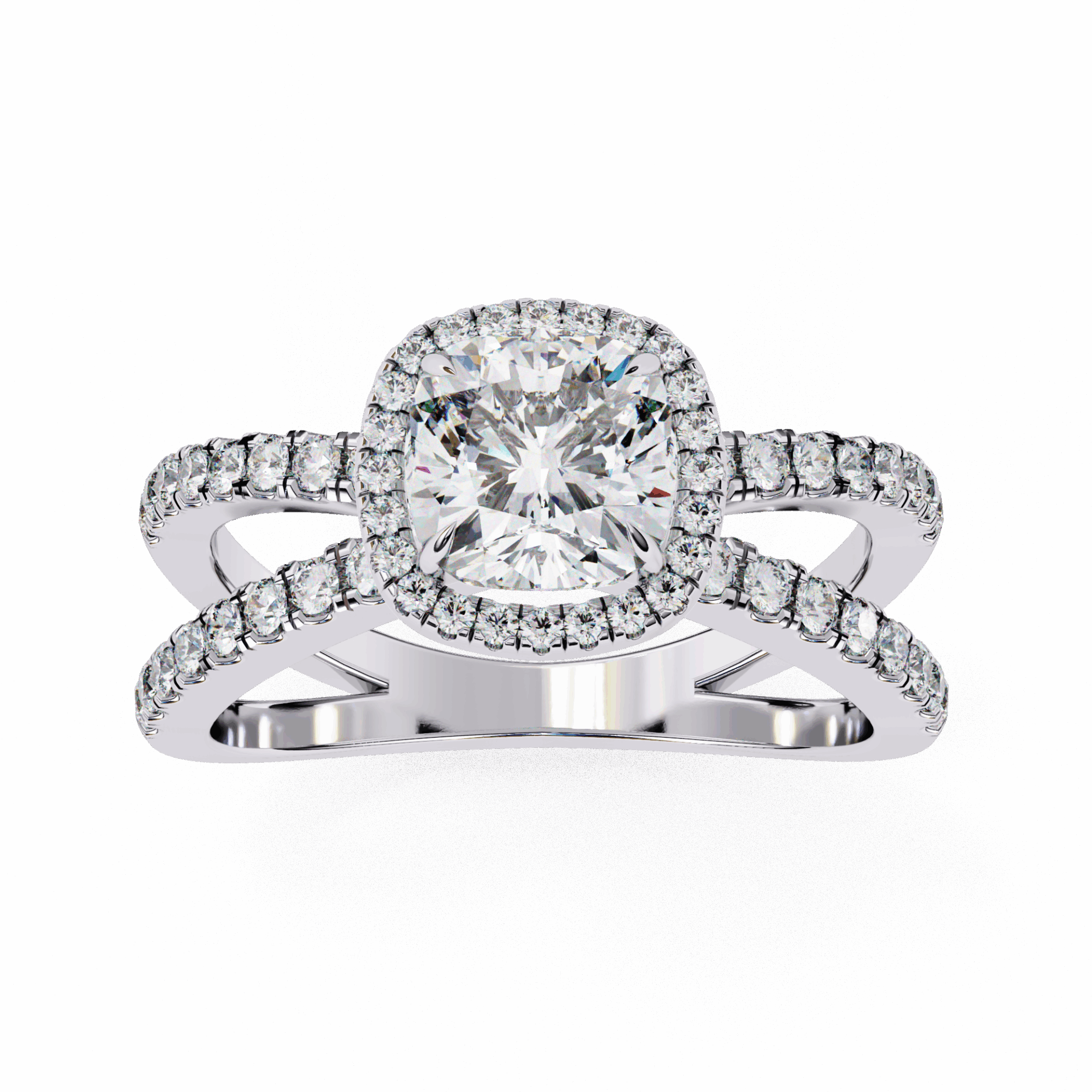 2.25 Carat Cushion Signature Solitaire Ring in Moissanite | House of Estara