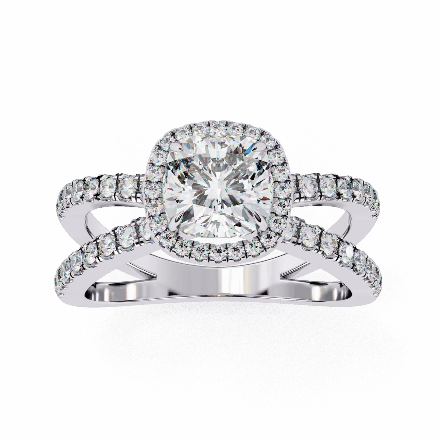 2.25 Carat Cushion Signature Solitaire Ring in Moissanite | House of Estara