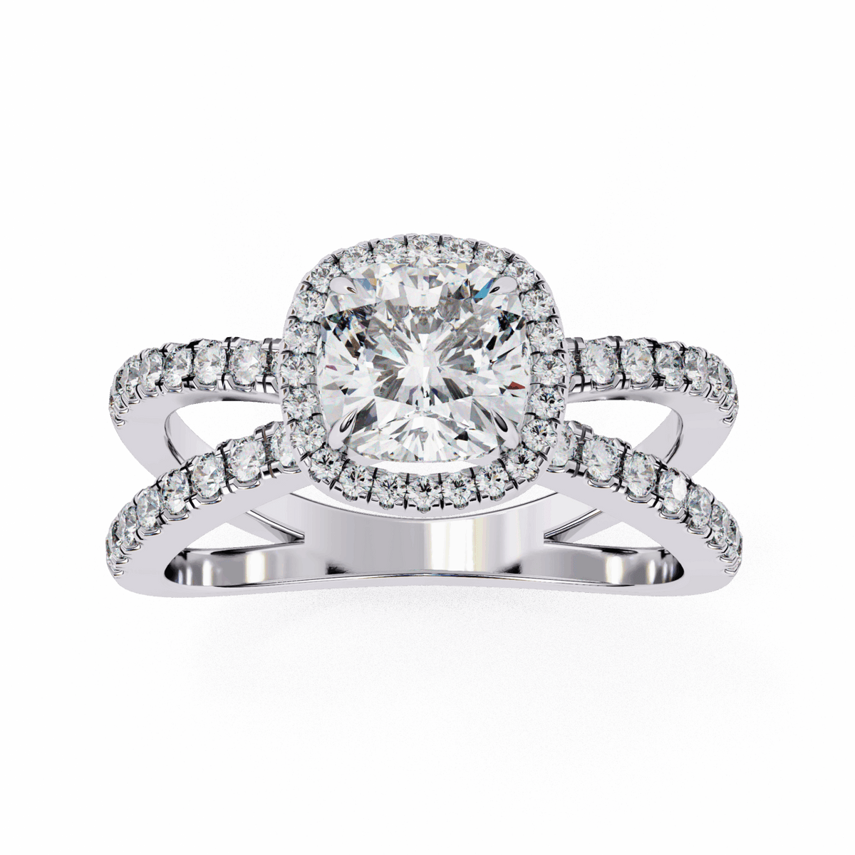 2.25 Carat Cushion Signature Solitaire Ring in Moissanite | House of Estara