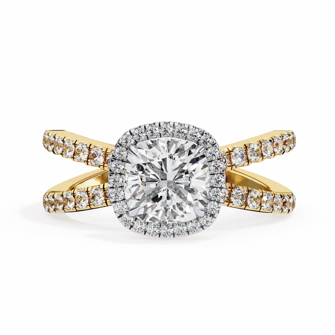 2.25 Carat Cushion Signature Solitaire Ring in Moissanite | House of Estara