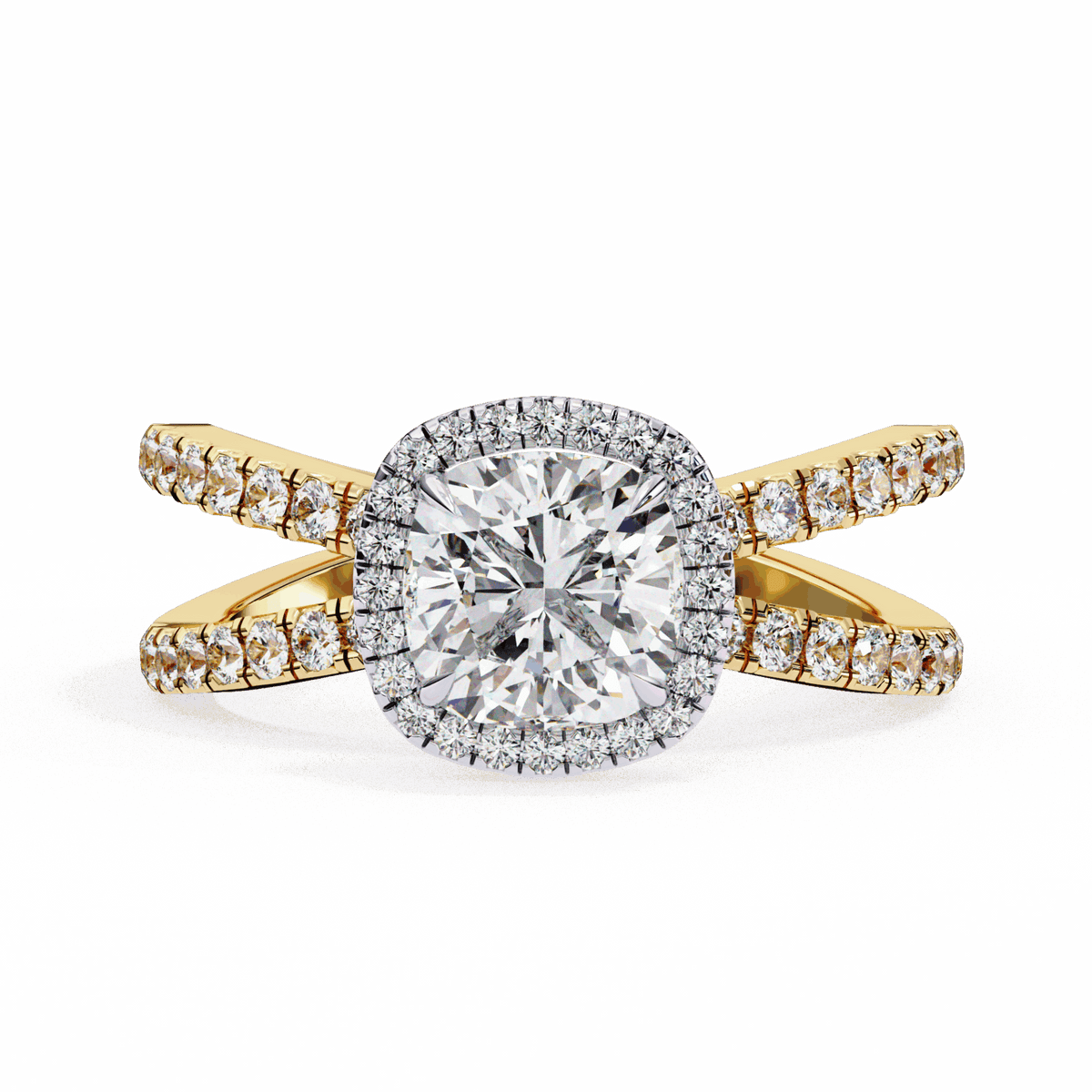 2.25 Carat Cushion Signature Solitaire Ring in Moissanite | House of Estara