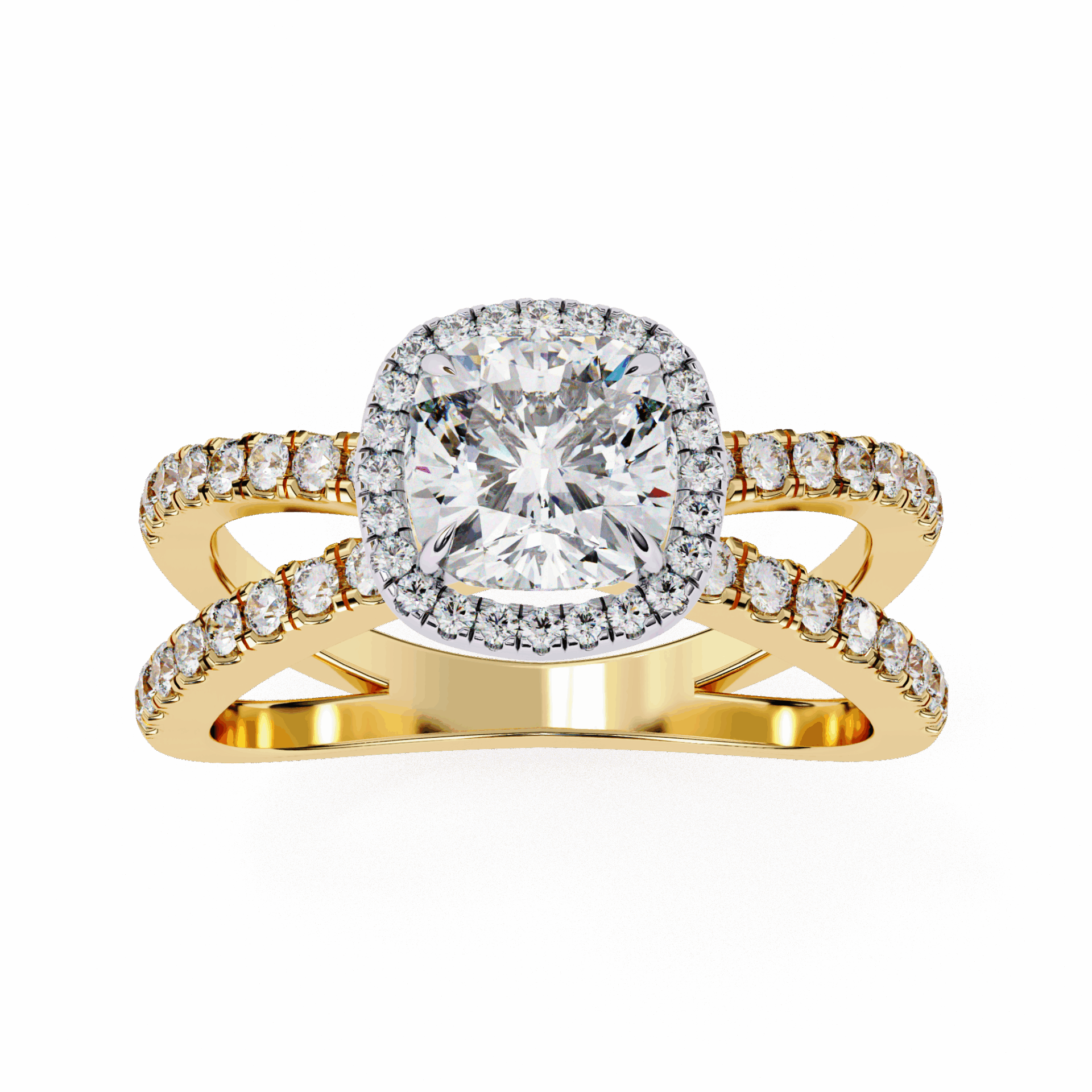 2.25 Carat Cushion Signature Solitaire Ring in Moissanite | House of Estara