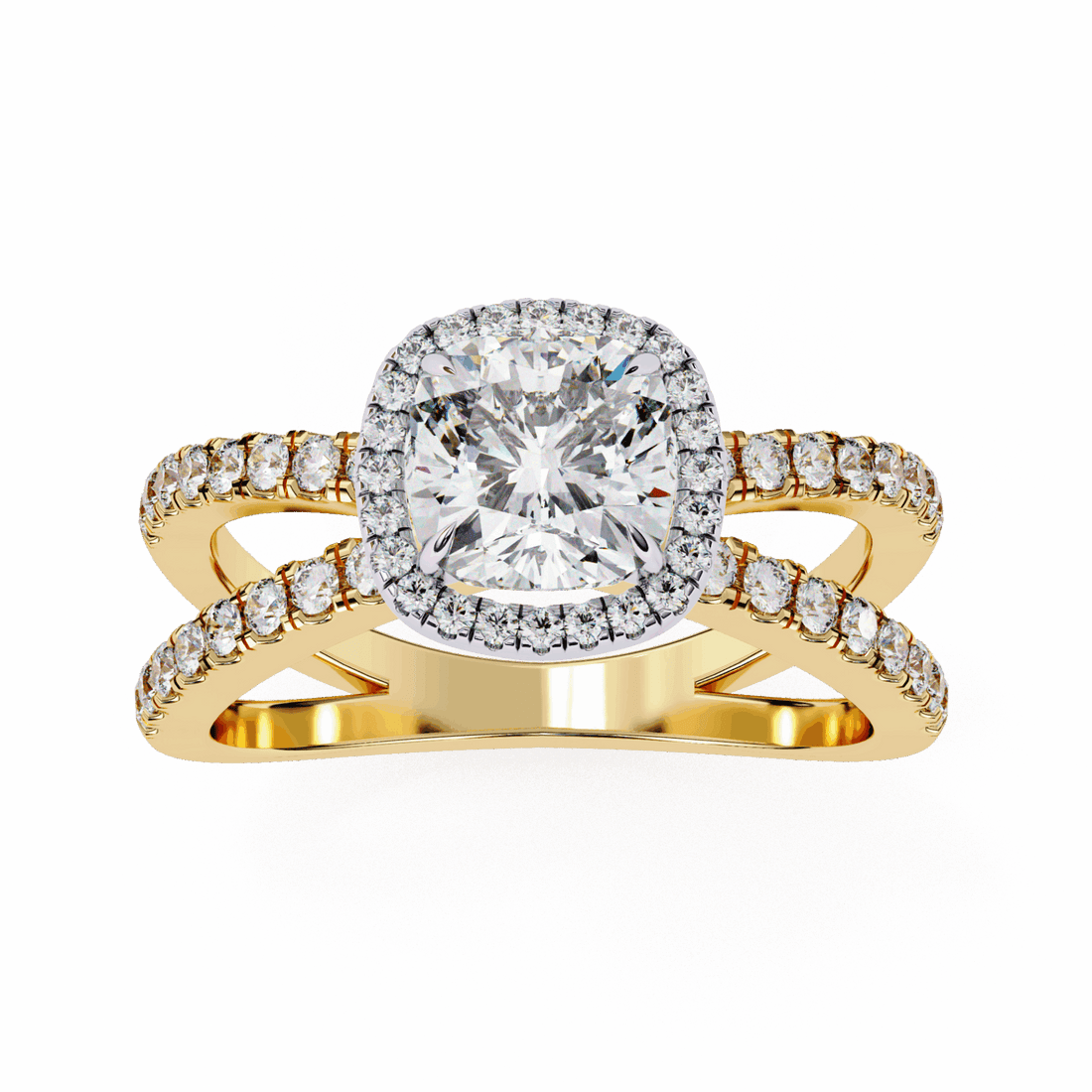 2.25 Carat Cushion Signature Solitaire Ring in Moissanite | House of Estara