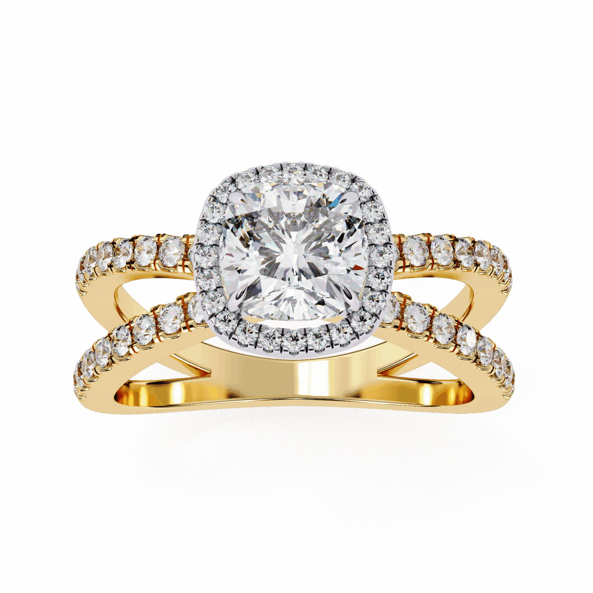 2.25 Carat Cushion Signature Solitaire Ring in Moissanite | House of Estara