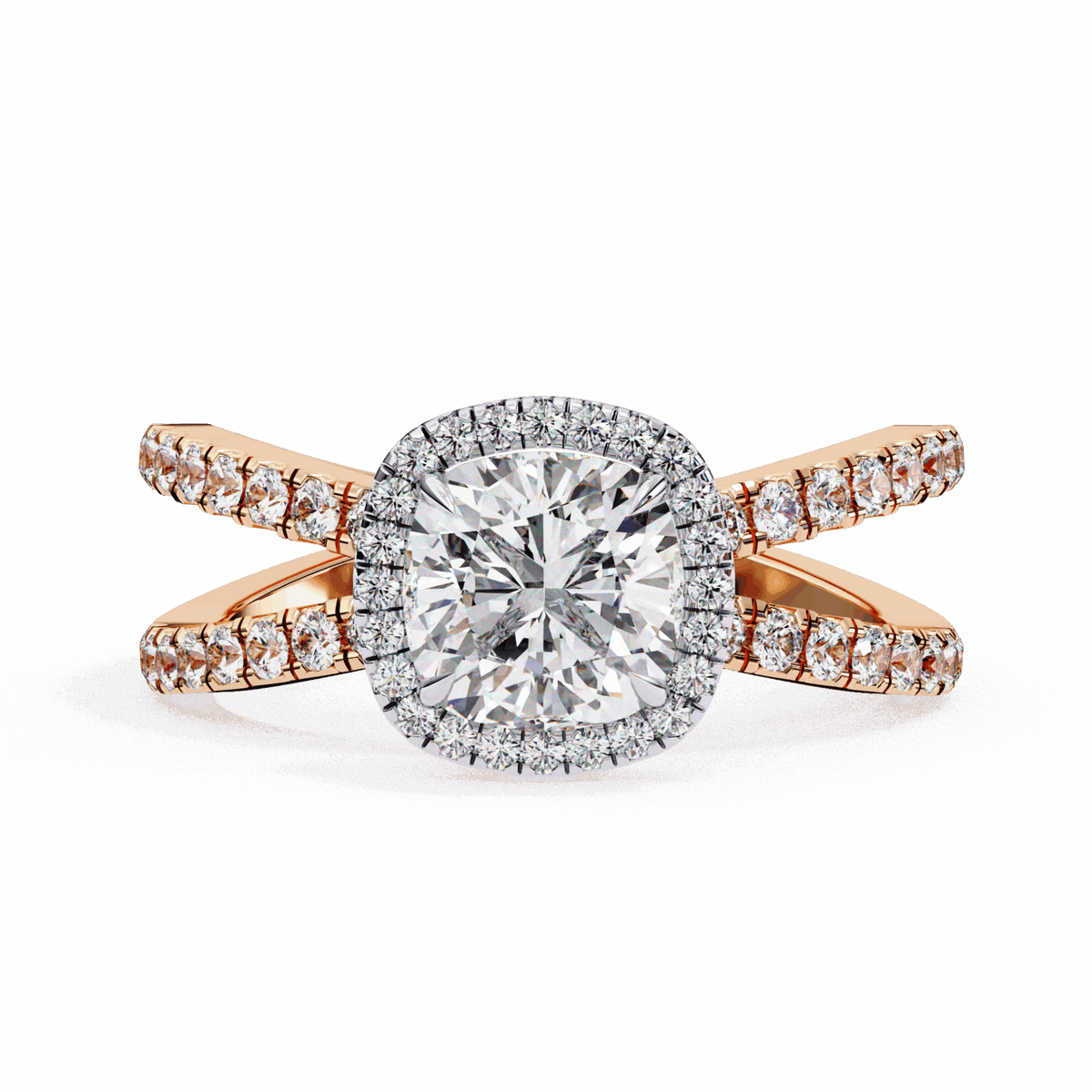 2.25 Carat Cushion Signature Solitaire Ring in Moissanite | House of Estara