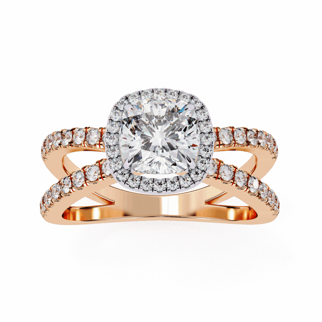 2.25 Carat Cushion Signature Solitaire Ring in Moissanite | House of Estara