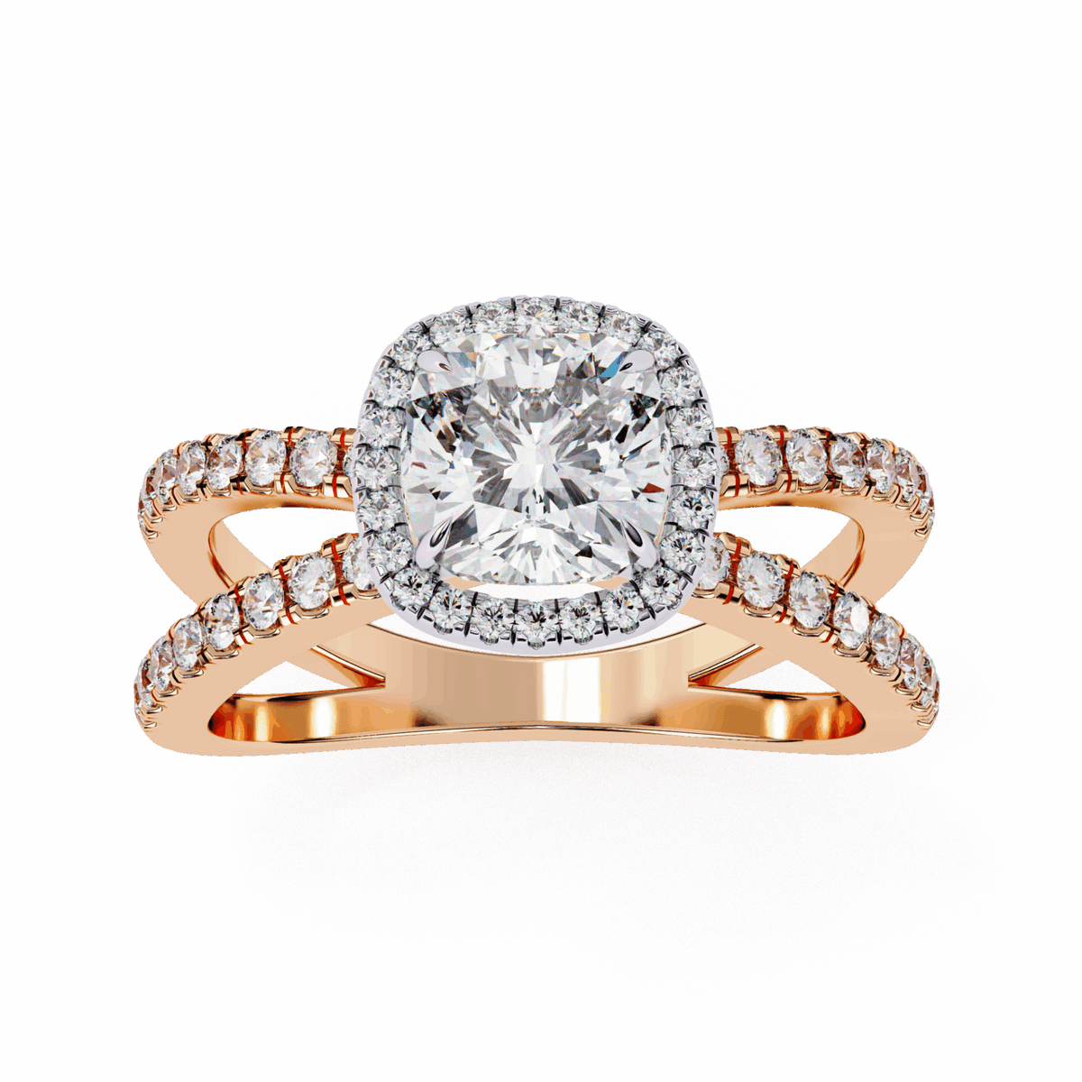 2.25 Carat Cushion Signature Solitaire Ring in Moissanite | House of Estara