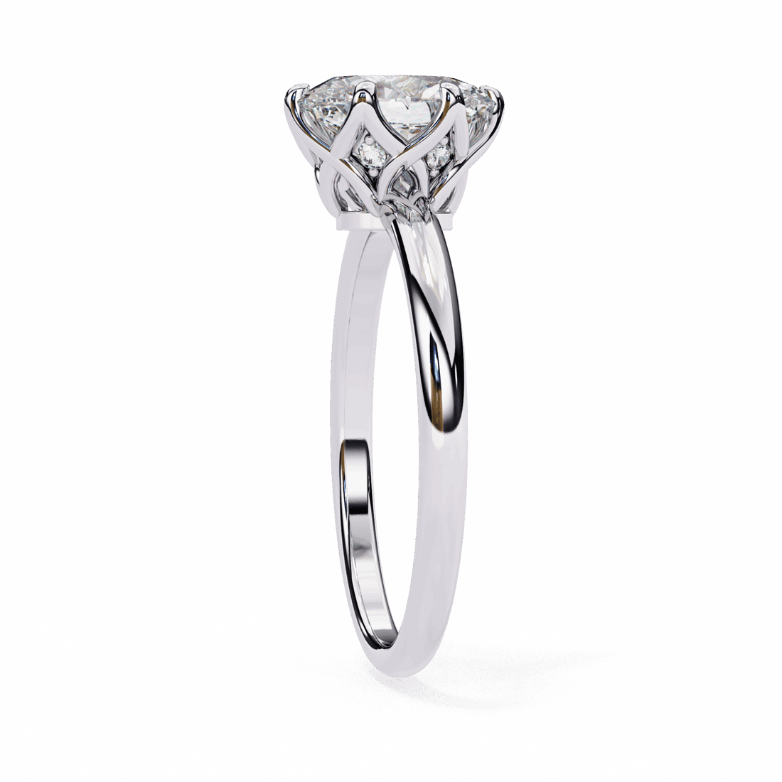 2.75 Carat Oval Eternal Solitaire Engagement Ring in Moissanite | House of Estara