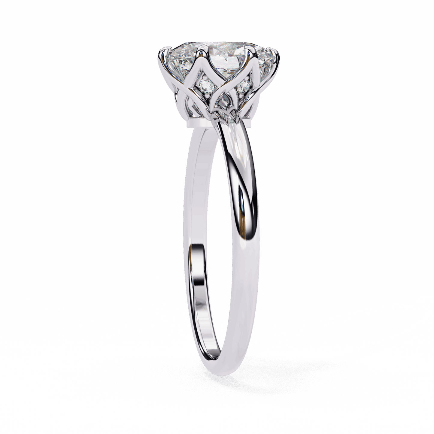 2.75 Carat Oval Eternal Solitaire Engagement Ring in Moissanite | House of Estara