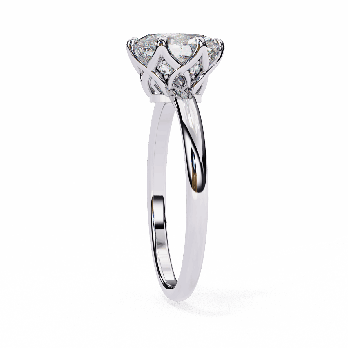 2.75 Carat Oval Eternal Solitaire Engagement Ring in Moissanite | House of Estara