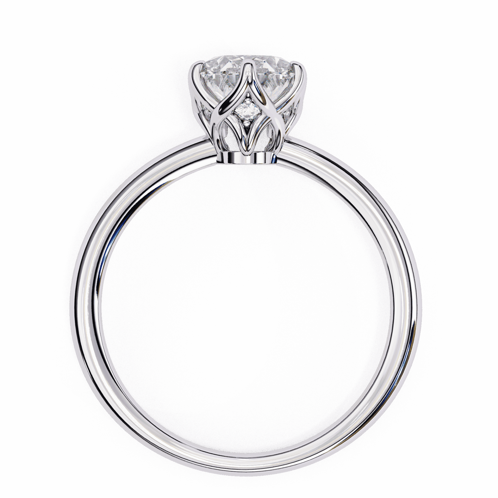 2.75 Carat Oval Eternal Solitaire Engagement Ring in Moissanite | House of Estara