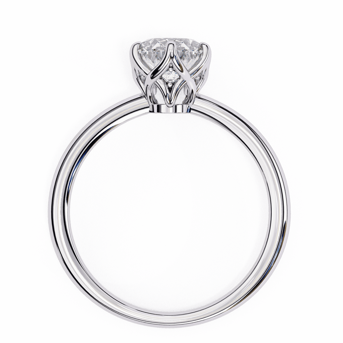 2.75 Carat Oval Eternal Solitaire Engagement Ring in Moissanite | House of Estara