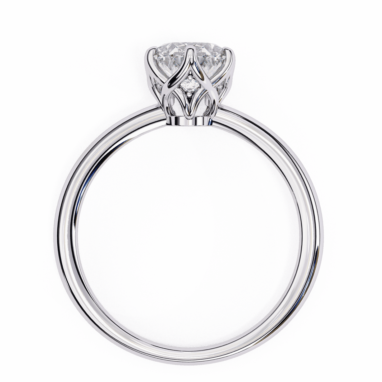 2.75 Carat Oval Eternal Solitaire Engagement Ring in Moissanite | House of Estara