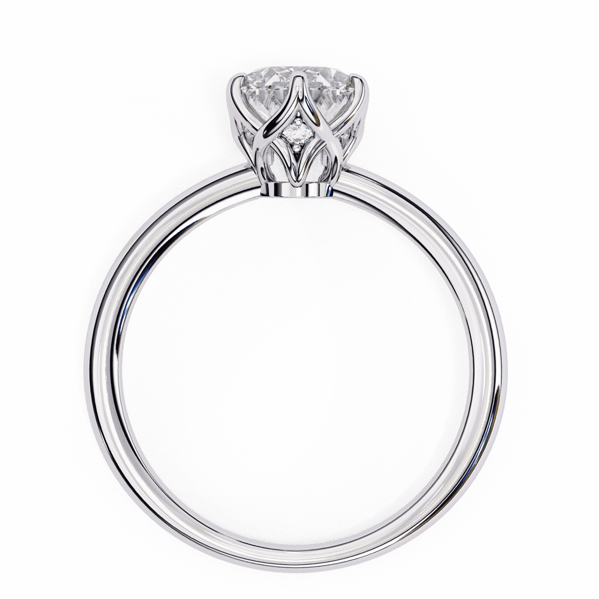 2.75 Carat Oval Eternal Solitaire Engagement Ring in Moissanite | House of Estara