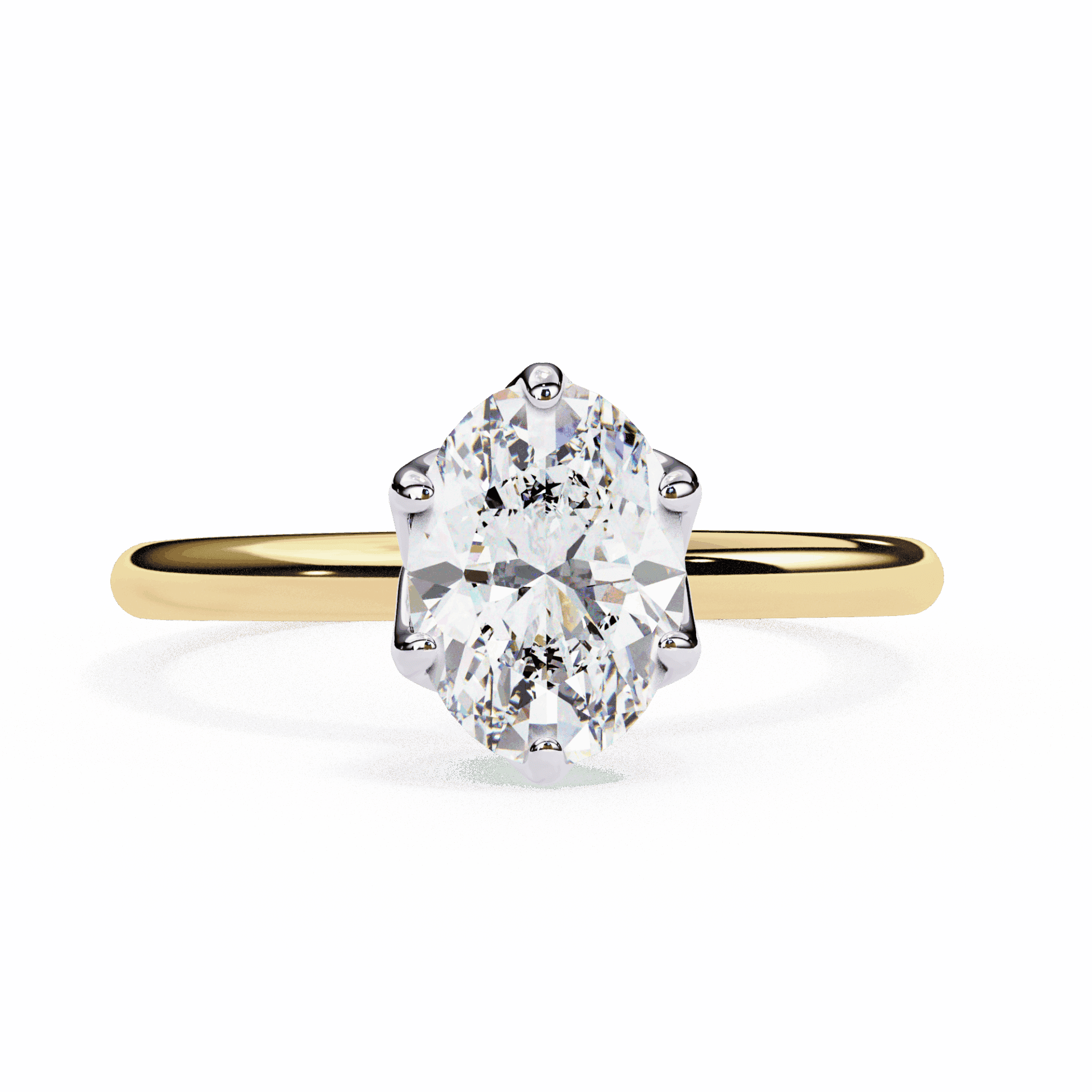 2.75 Carat Oval Eternal Solitaire Engagement Ring in Moissanite | House of Estara