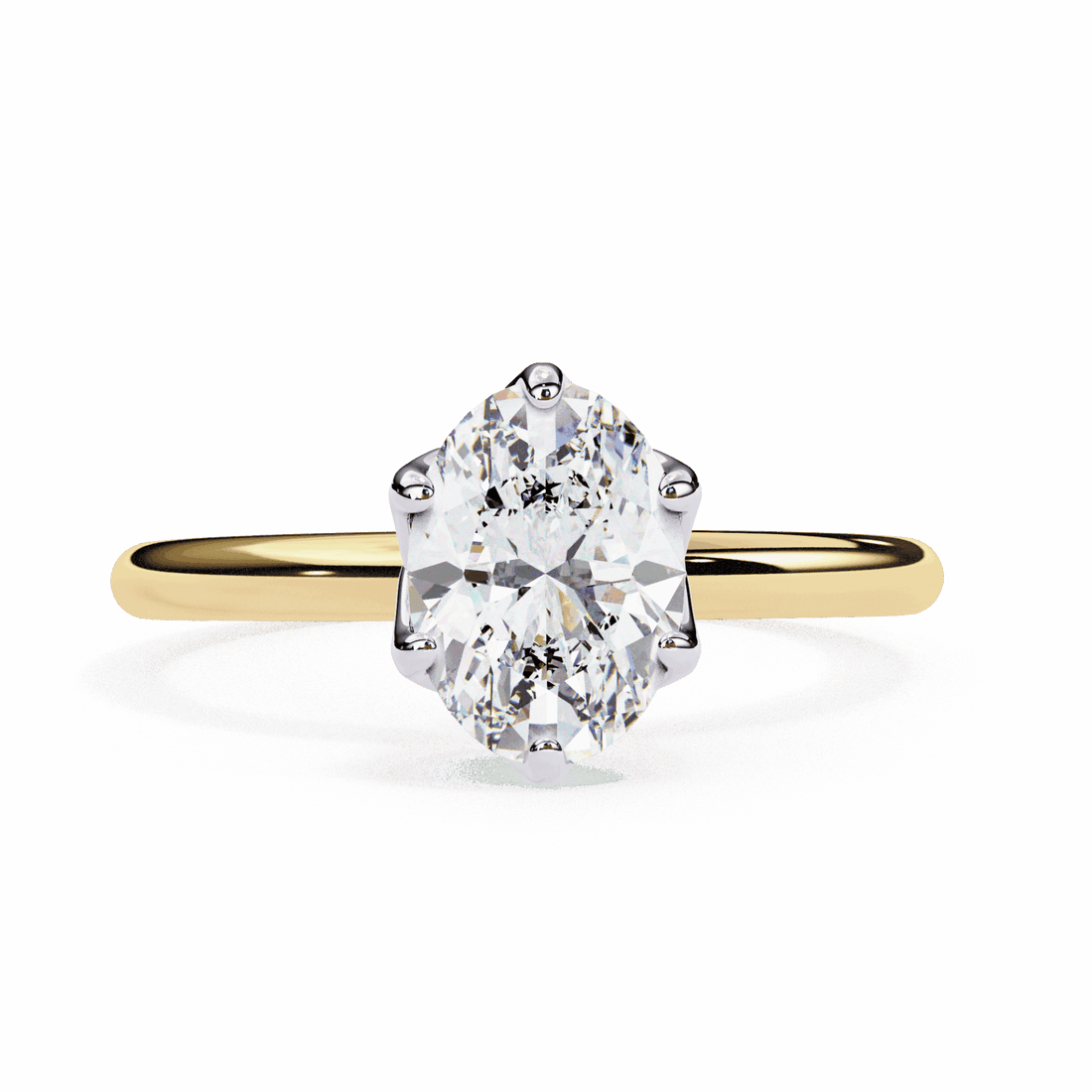 2.75 Carat Oval Eternal Solitaire Engagement Ring in Moissanite | House of Estara