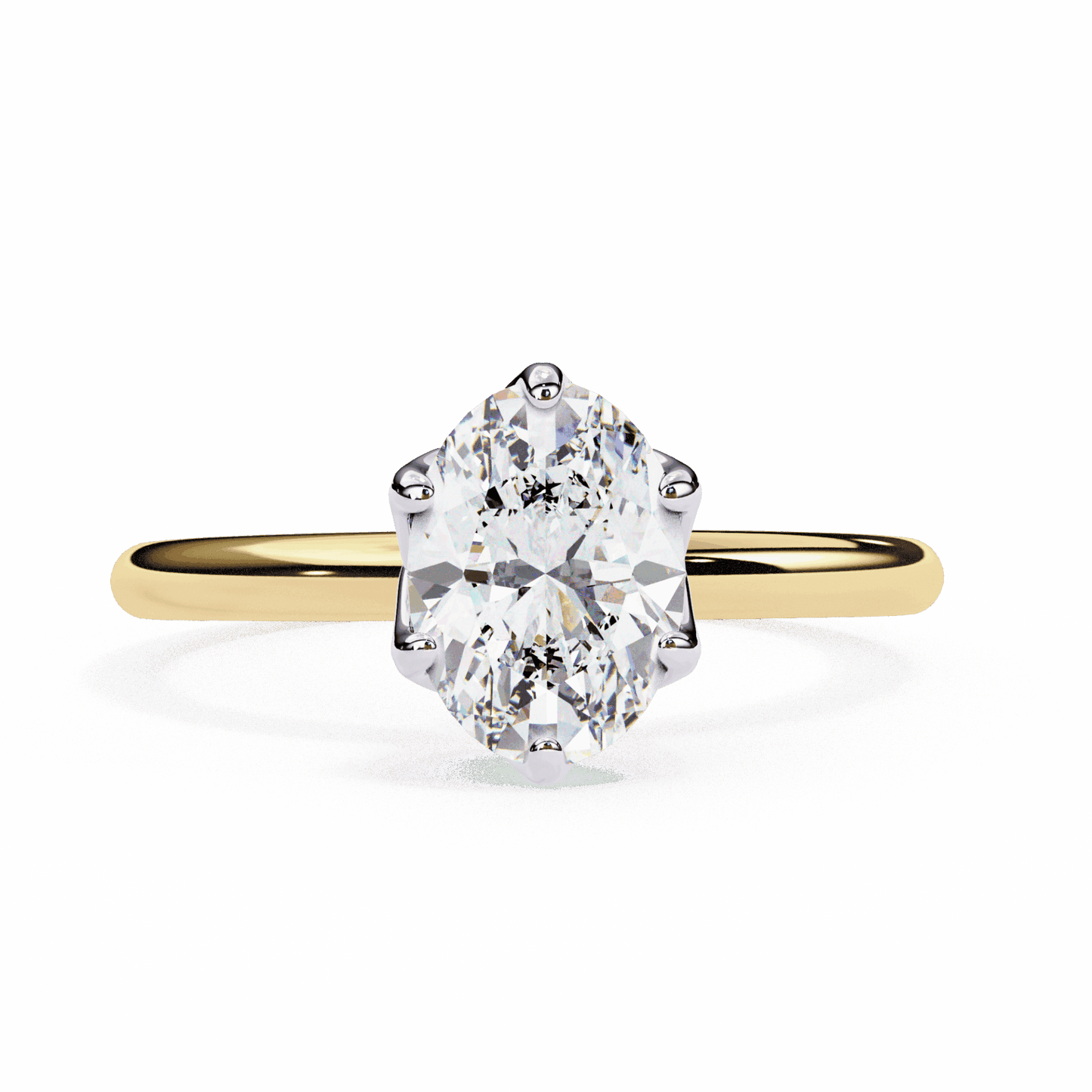 2.75 Carat Oval Eternal Solitaire Engagement Ring in Moissanite | House of Estara