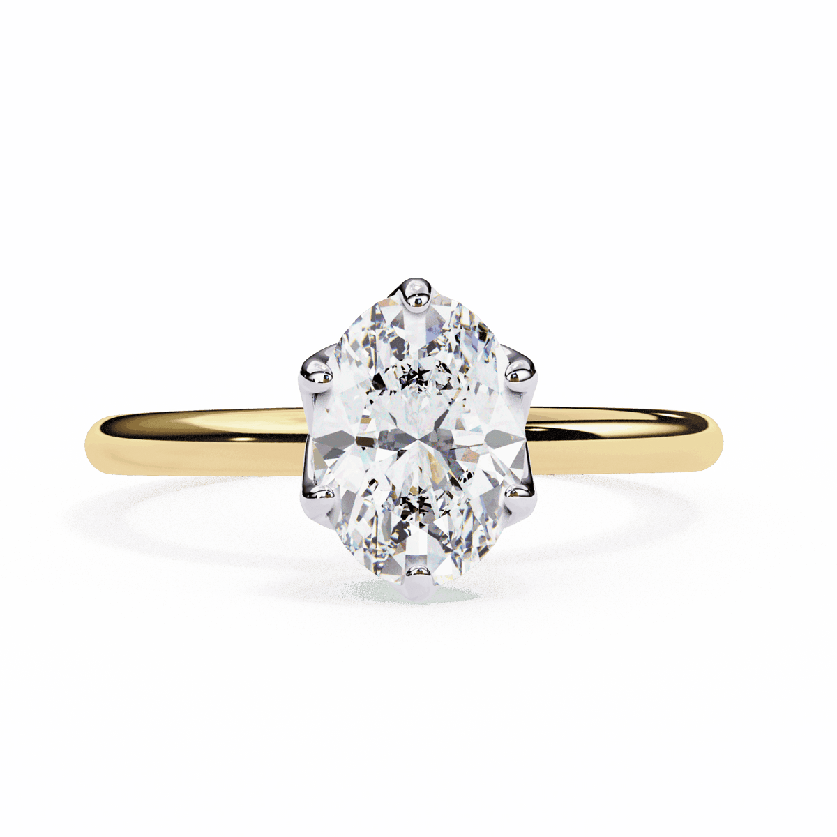2.75 Carat Oval Eternal Solitaire Engagement Ring in Moissanite | House of Estara
