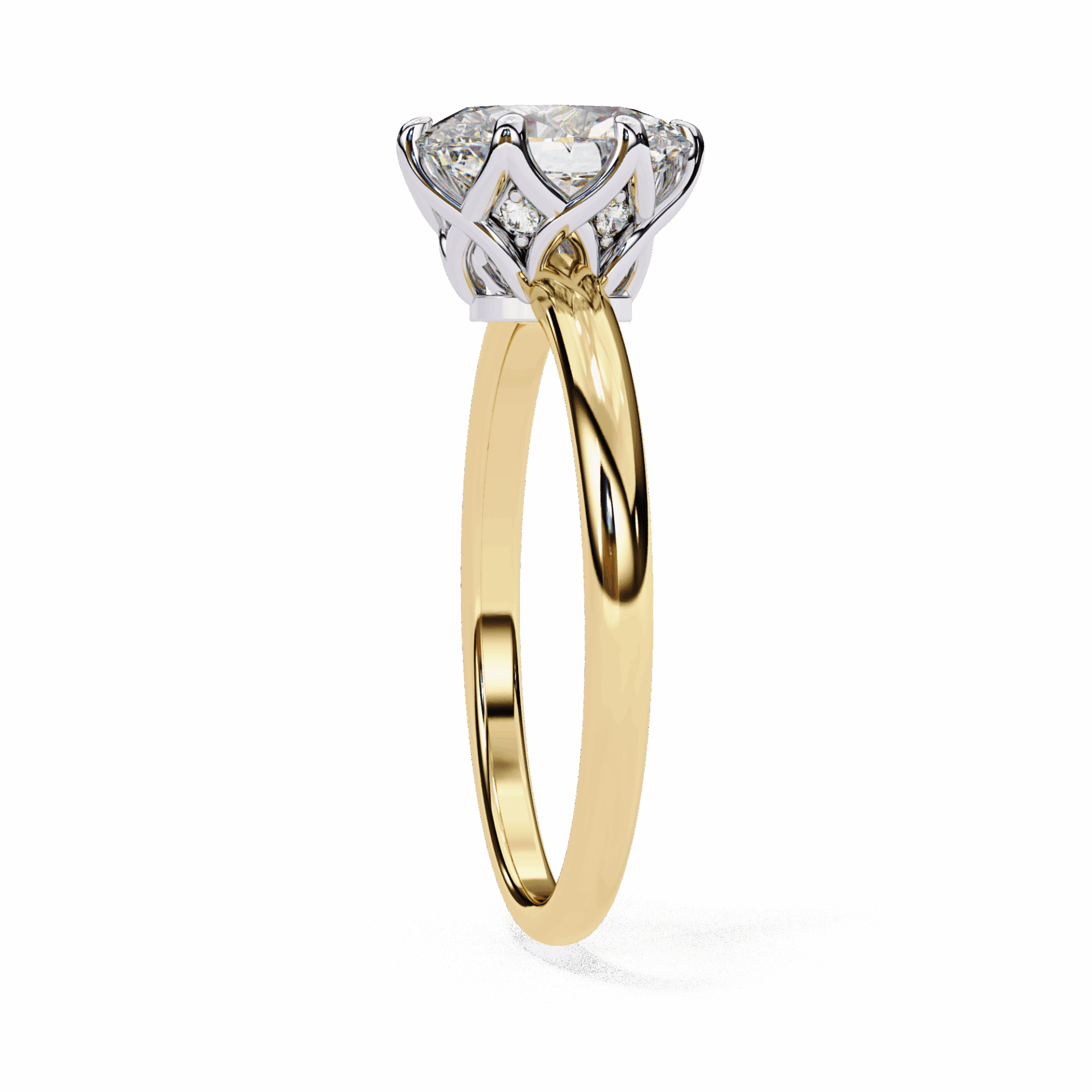 2.75 Carat Oval Eternal Solitaire Engagement Ring in Moissanite | House of Estara
