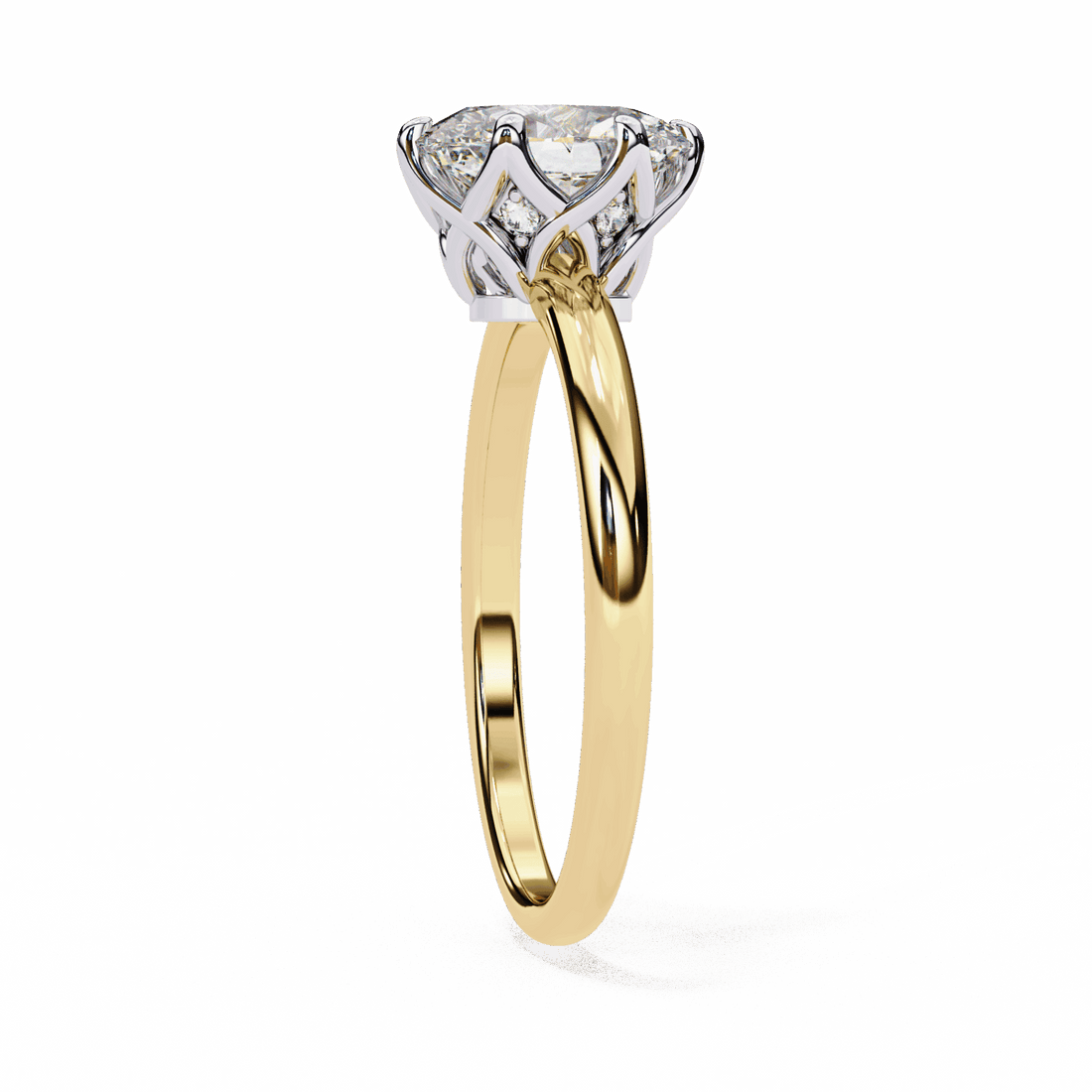 2.75 Carat Oval Eternal Solitaire Engagement Ring in Moissanite | House of Estara