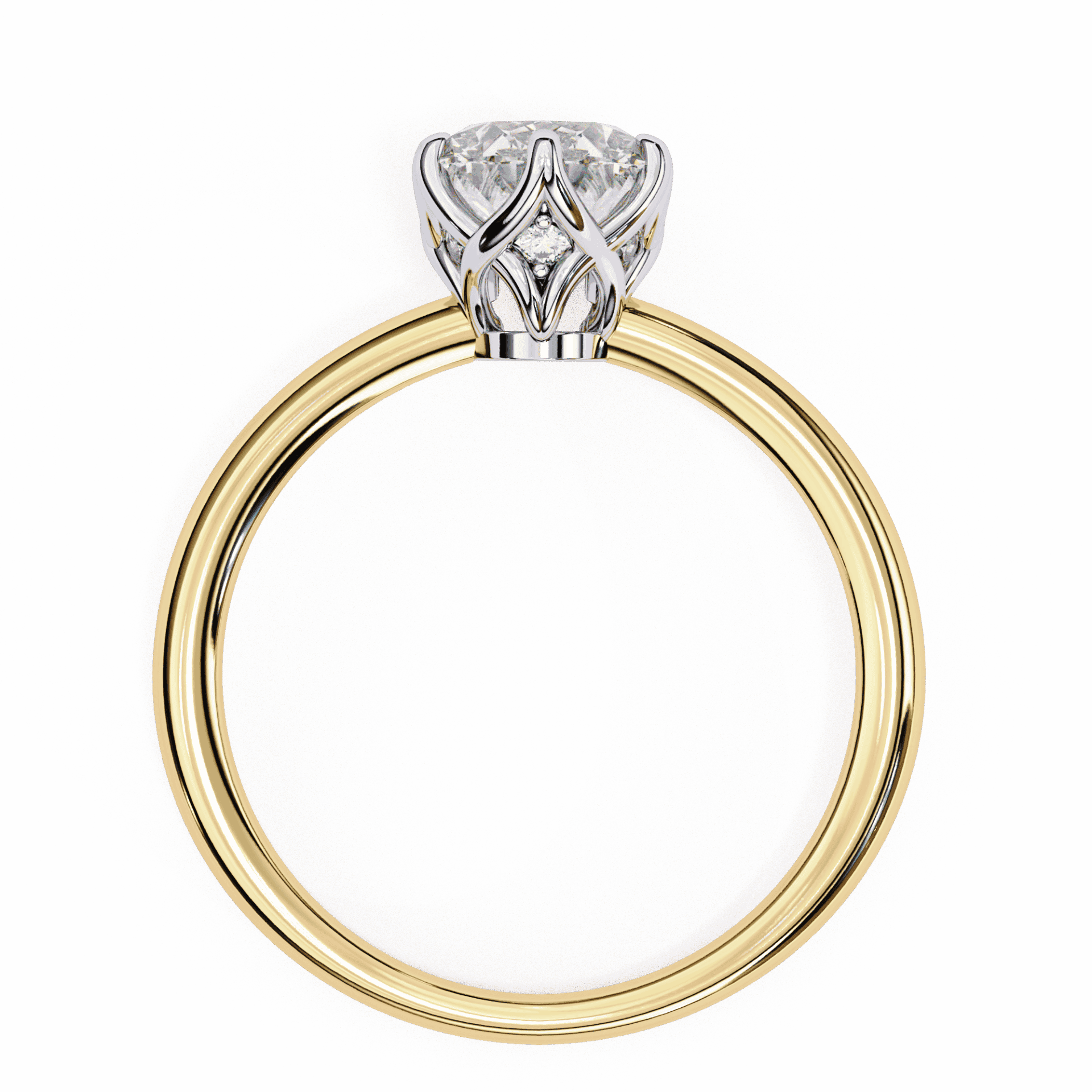2.75 Carat Oval Eternal Solitaire Engagement Ring in Moissanite | House of Estara