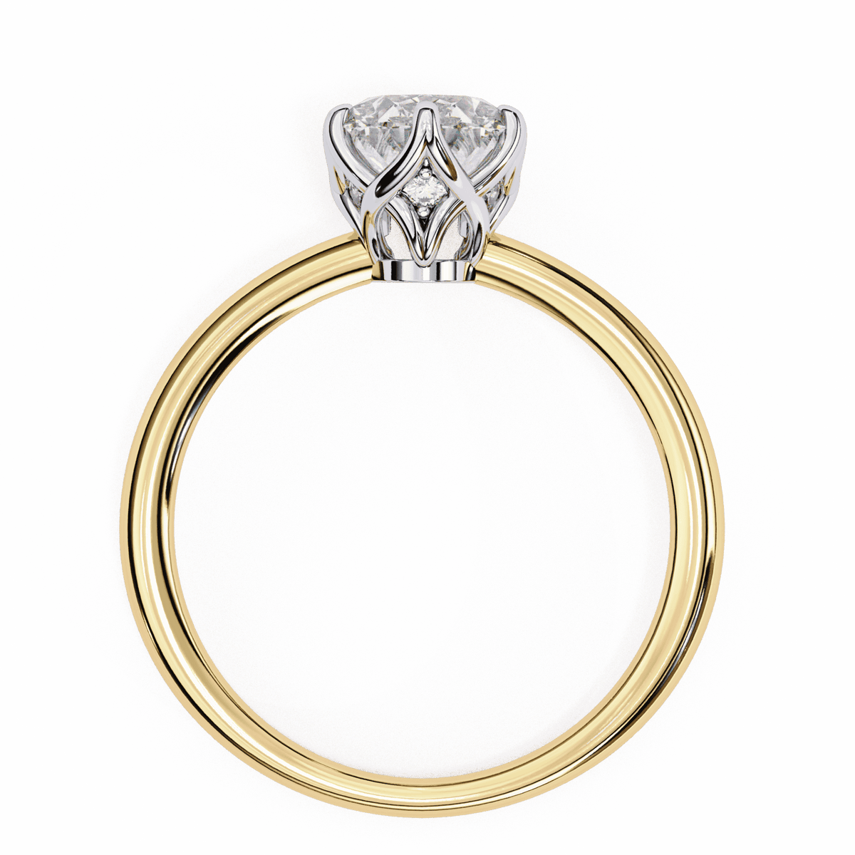 2.75 Carat Oval Eternal Solitaire Engagement Ring in Moissanite | House of Estara