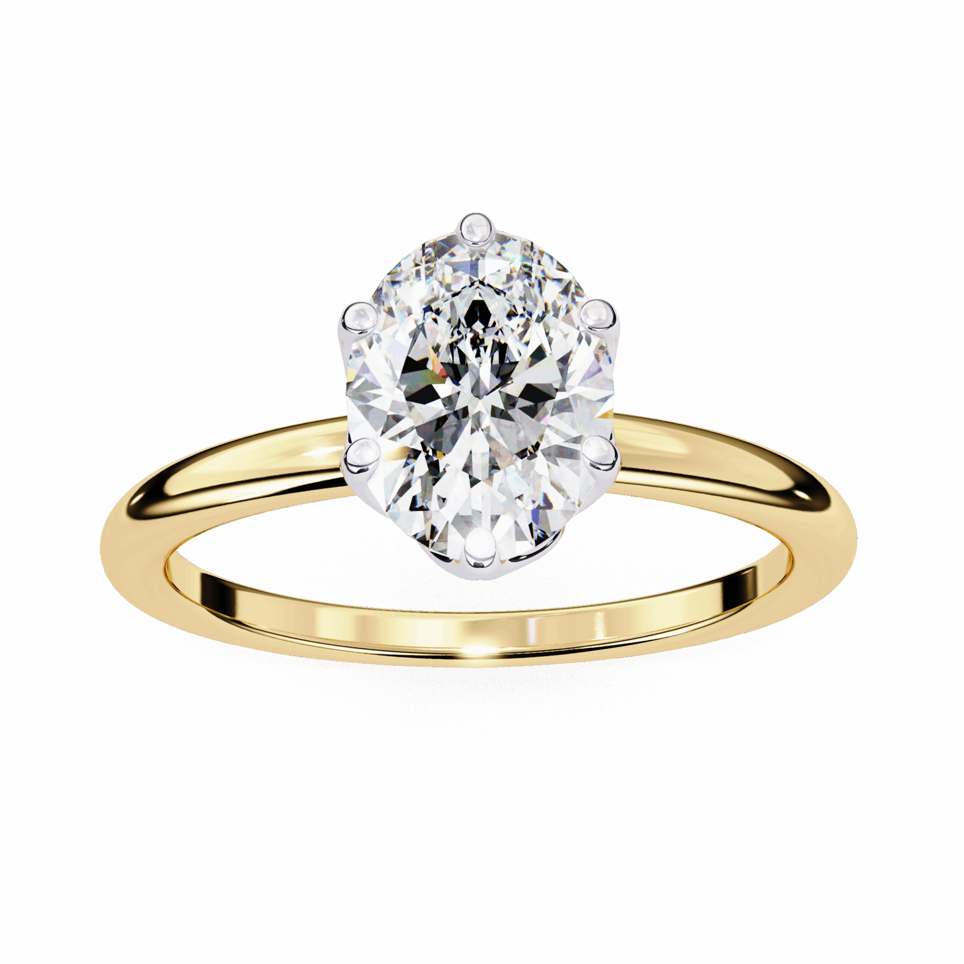 2.75 Carat Oval Eternal Solitaire Engagement Ring in Moissanite | House of Estara