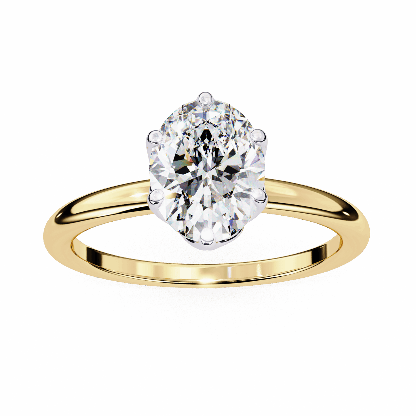 2.75 Carat Oval Eternal Solitaire Engagement Ring in Moissanite | House of Estara