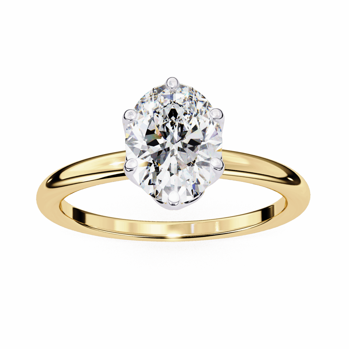 2.75 Carat Oval Eternal Solitaire Engagement Ring in Moissanite | House of Estara