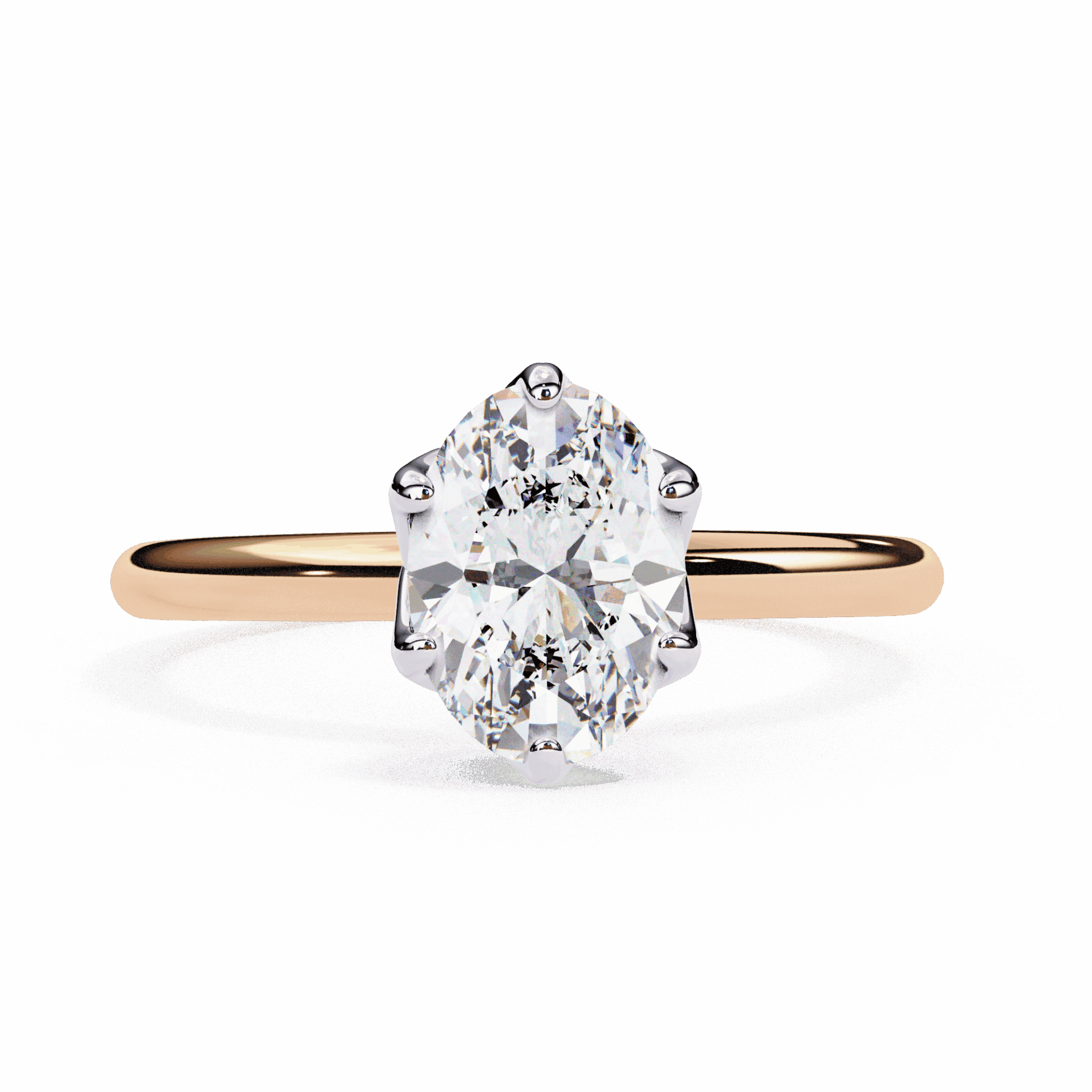 2.75 Carat Oval Eternal Solitaire Engagement Ring in Moissanite | House of Estara