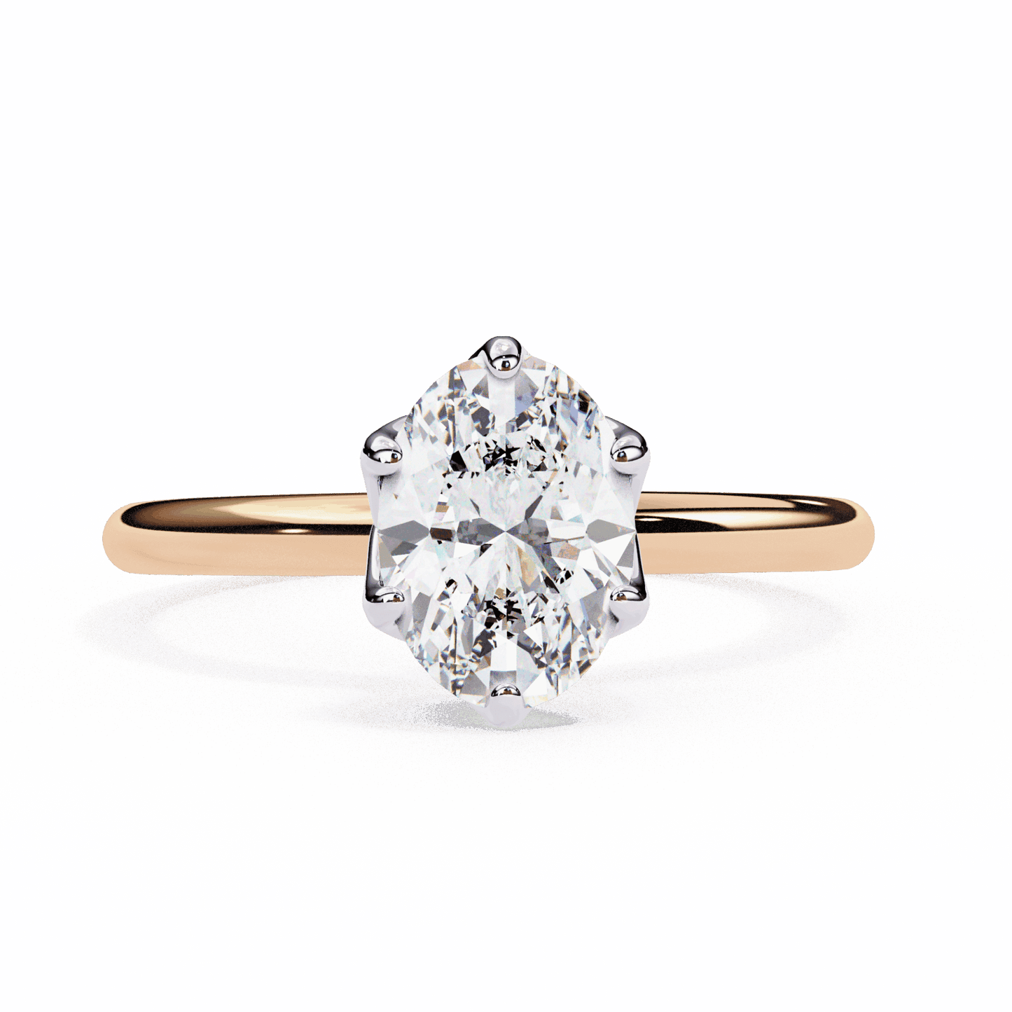 2.75 Carat Oval Eternal Solitaire Engagement Ring in Moissanite | House of Estara
