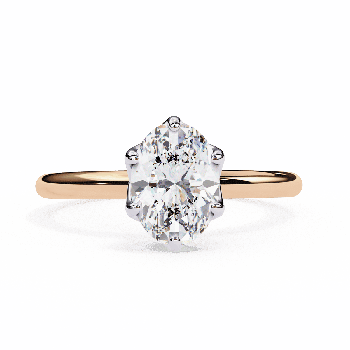 2.75 Carat Oval Eternal Solitaire Engagement Ring in Moissanite | House of Estara