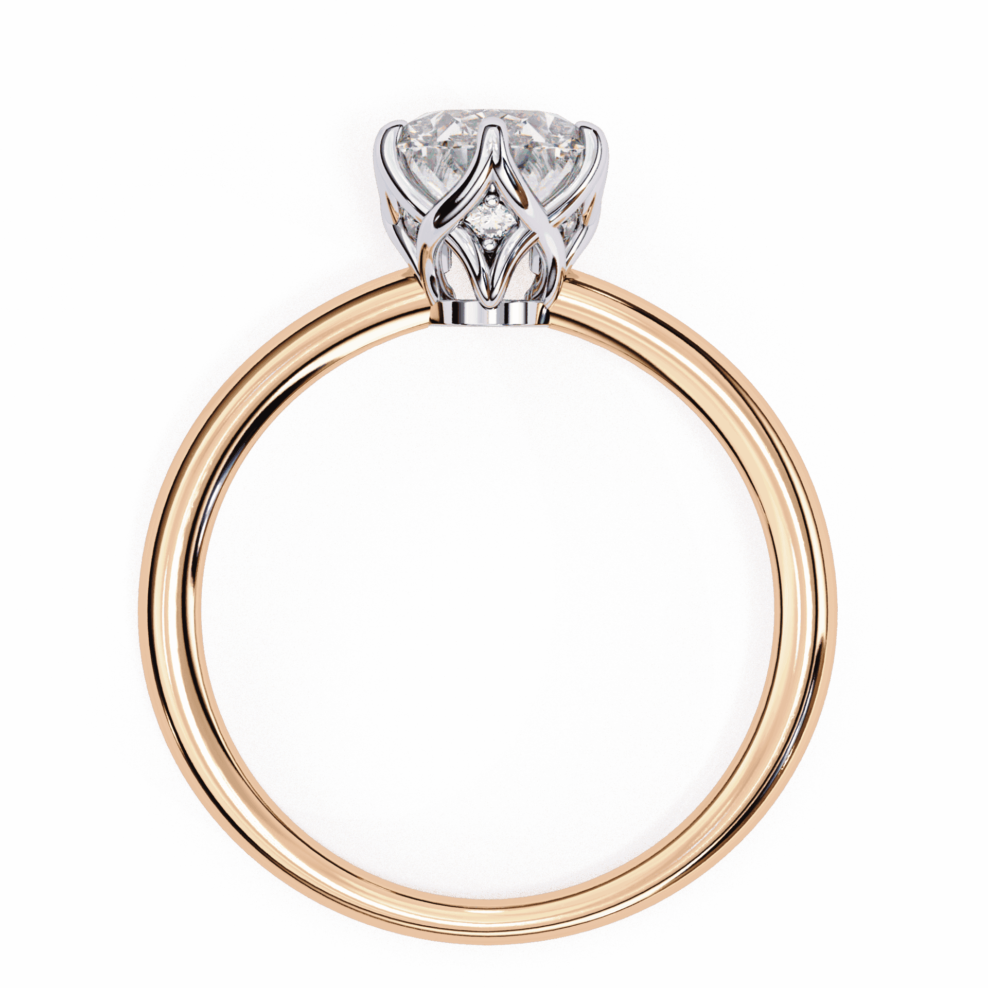 2.75 Carat Oval Eternal Solitaire Engagement Ring in Moissanite | House of Estara