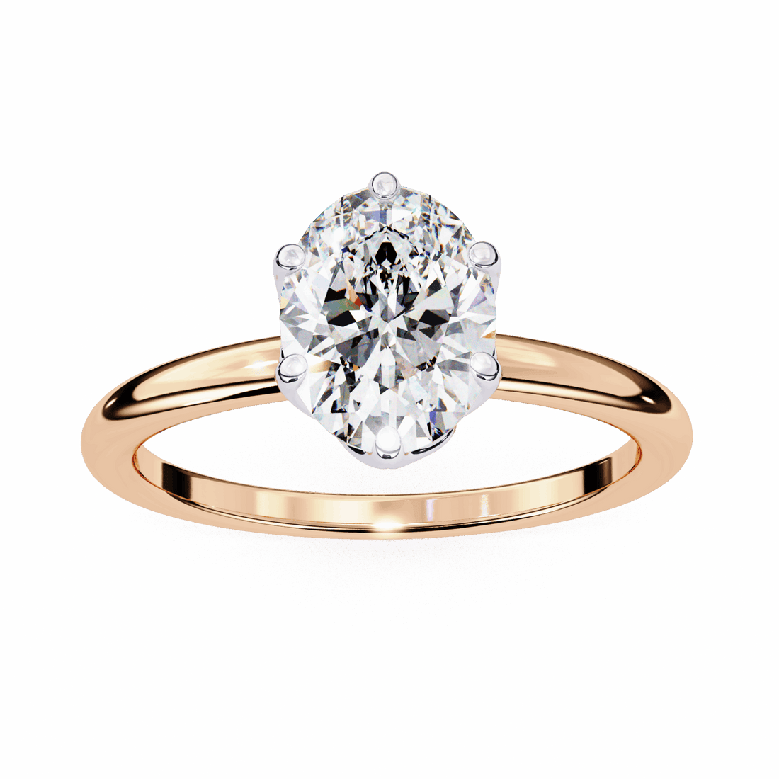 2.75 Carat Oval Eternal Solitaire Engagement Ring in Moissanite | House of Estara